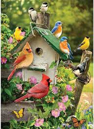 Desenhos de Summer Birdhouse Jigsaw Puzzle para colorir