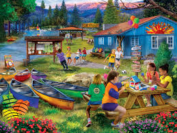 Desenhos de Summer Camp Jigsaw Puzzle 2 para colorir