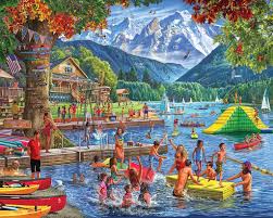 Desenhos de Summer Camp Jigsaw Puzzle para colorir