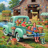 Desenhos de Summer Watermelon Jigsaw Puzzle para colorir