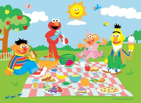 Desenhos de Sunny Day Sesame Jigsaw Puzzle para colorir