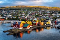 Desenhos de Sunrise in Torshavn, Faroe Islands Jigsaw Puzzle para colorir
