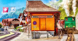 Desenhos de Swiss Village Station Jigsaw Puzzle para colorir