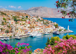 Desenhos de Symi Town, Dodecanese islands, Greece Jigsaw Puzzle para colorir