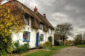 Desenhos de Thatched Cottage at Bythorn, Cambs, England Jigsaw Puzzle para colorir