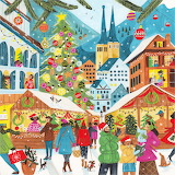 Desenhos de The Christmas Market Jigsaw Puzzle para colorir