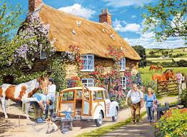 Desenhos de The Country Cottage – Art Jigsaw Puzzle para colorir
