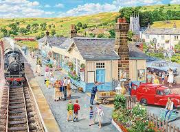 Desenhos de The Country Station Jigsaw Puzzle para colorir