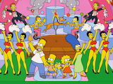 Desenhos de The Simpsons Cartoon Jigsaw Puzzle para colorir