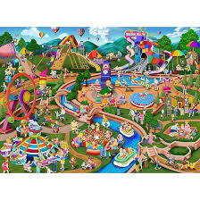 Desenhos de Theme Park Jigsaw Puzzle para colorir