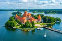 Desenhos de Trakai Island Castle, Trakai, Lithuania Jigsaw Puzzle para colorir