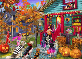 Desenhos de Trick or Treat Halloween Jigsaw Puzzle 3 para colorir