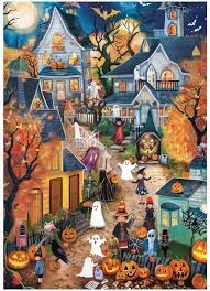 Desenhos de Trick or Treat Street Jigsaw Puzzle para colorir