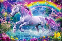 Desenhos de Unicorn Rainbow Jigsaw Puzzle para colorir