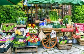 Desenhos de Village Market Stall Jigsaw Puzzle para colorir
