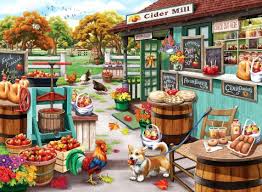 Desenhos de Visiting the Cider Mill Jigsaw Puzzle para colorir