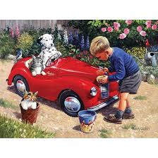 Desenhos de Washing The Car Jigsaw Puzzle para colorir