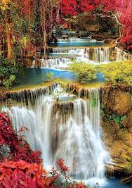 Desenhos de Waterfall in Deep Forest Jigsaw Puzzle para colorir