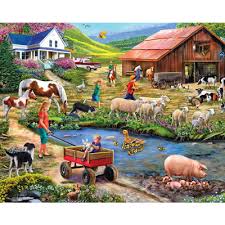 Watering Hole Vintage Jigsaw puzzle