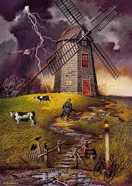 Desenhos de Wednesday Night Checkers – Charles Wysocki Puzzles Jigsaw para colorir