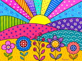 Desenhos de Whimsical landscape Jigsaw Puzzle para colorir
