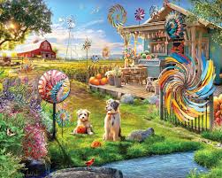 Desenhos de Windmill Farm Jigsaw Puzzle para colorir