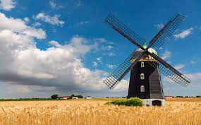 Windmill in Field Wheat Jigsaw Puzzle