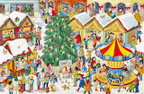Desenhos de Winter Fair Jigsaw Puzzle para colorir
