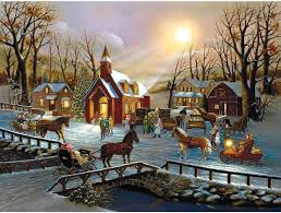 Desenhos de Winter Holiday Jigsaw Puzzle para colorir