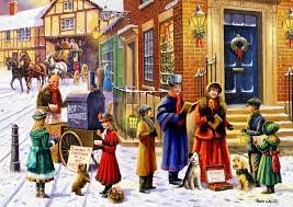 Winter Scene Victorian Caroler Jigsaw Puzzle