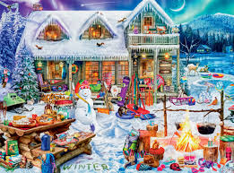Desenhos de Winterland Fun – Aimee Stewart Jigsaw Puzzle para colorir