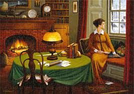Desenhos de Wistful Letter – Charles Wysocki Puzzles Jigsaw para colorir