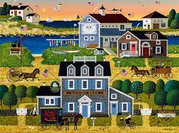 Desenhos de Witch’s Bay – Charles Wysocki Puzzles Jigsaw para colorir