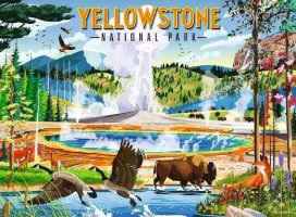 Desenhos de Yellowstone National Park Jigsaw Puzzle 2 para colorir
